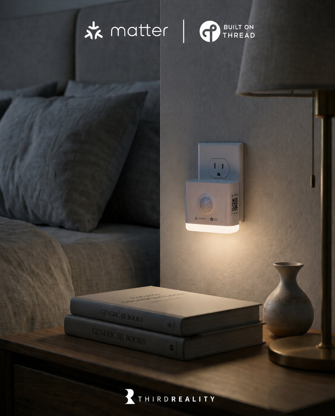 THIRDREALITY Smart Night Light-T installed in a bedroom