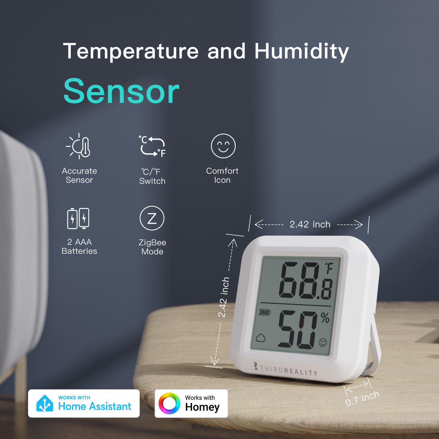 Temperature and Humidity Sensor with Digital LCD Display