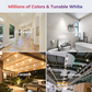 Smart Color Bulb ZL2 color and tunable white lighting examples for an entryway, bathroom, carport and warehouse.