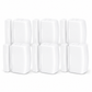 THIRDREALITY Zigbee Door and Window Sensor 6-pack, showing six sensor and magnet pairs in a compact staggered group on white.