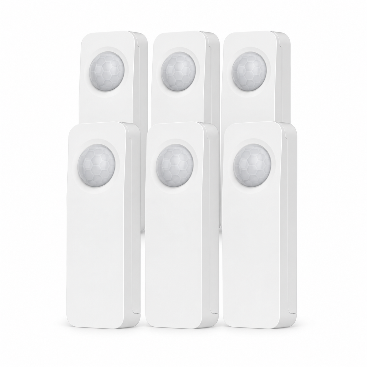 THIRDREALITY Zigbee Motion Sensor – 6-Pack, showing 6 individual products in a compact staggered group on white.