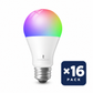 THIRDREALITY Smart Color Bulb ZL1 A19 E26 – 16-Pack, single product shown with a 16-pack quantity badge.