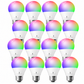 THIRDREALITY Smart Color Bulb ZL1 A19 16-pack, showing sixteen bulbs in a compact staggered group on white.