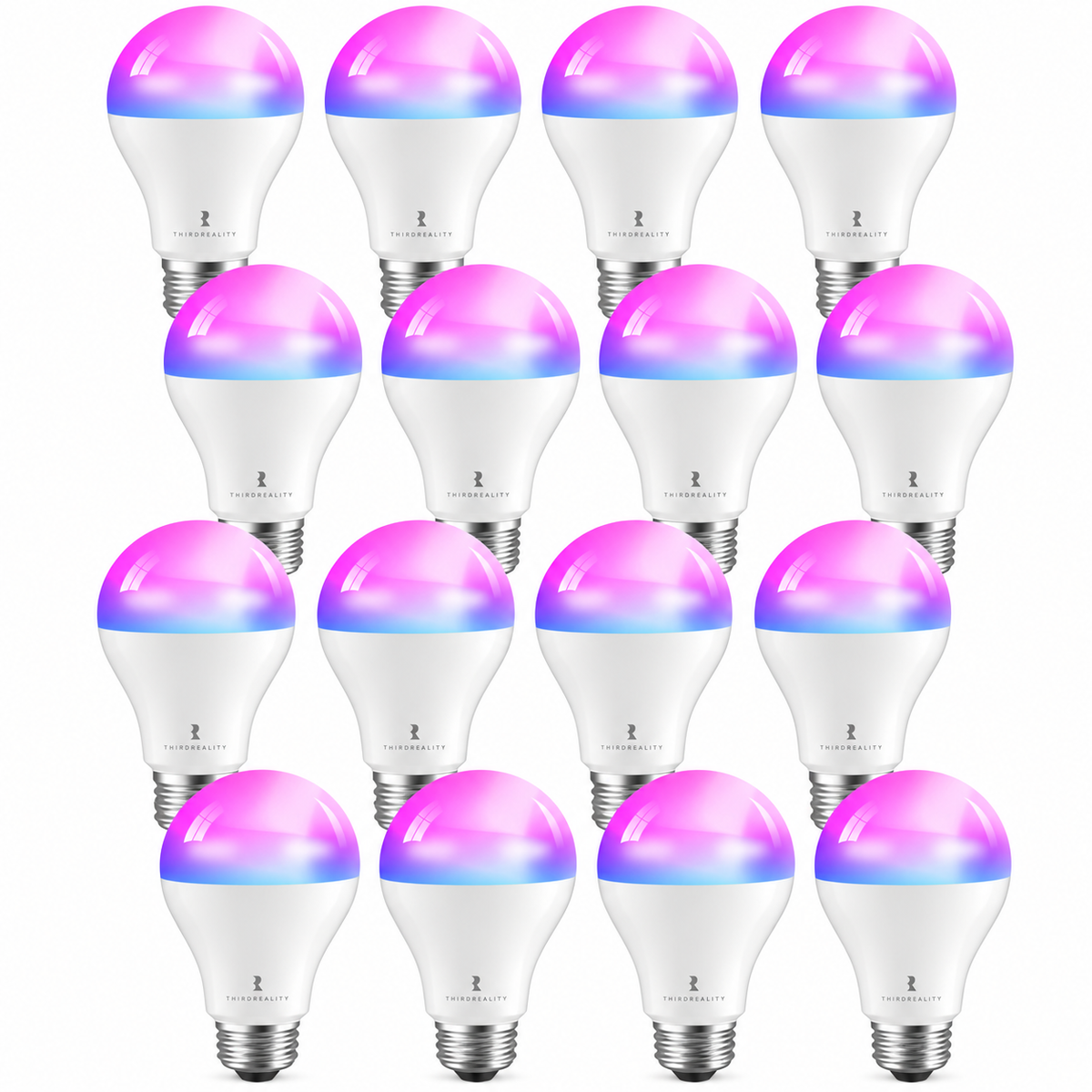 THIRDREALITY Smart Color Bulb ZL2 A21 – 16-Pack, showing 16 individual products in a compact staggered group on white.