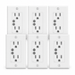 THIRDREALITY Smart Wall Outlet ZW1 6-Pack | US, showing 6 individual products in a compact staggered group on white.