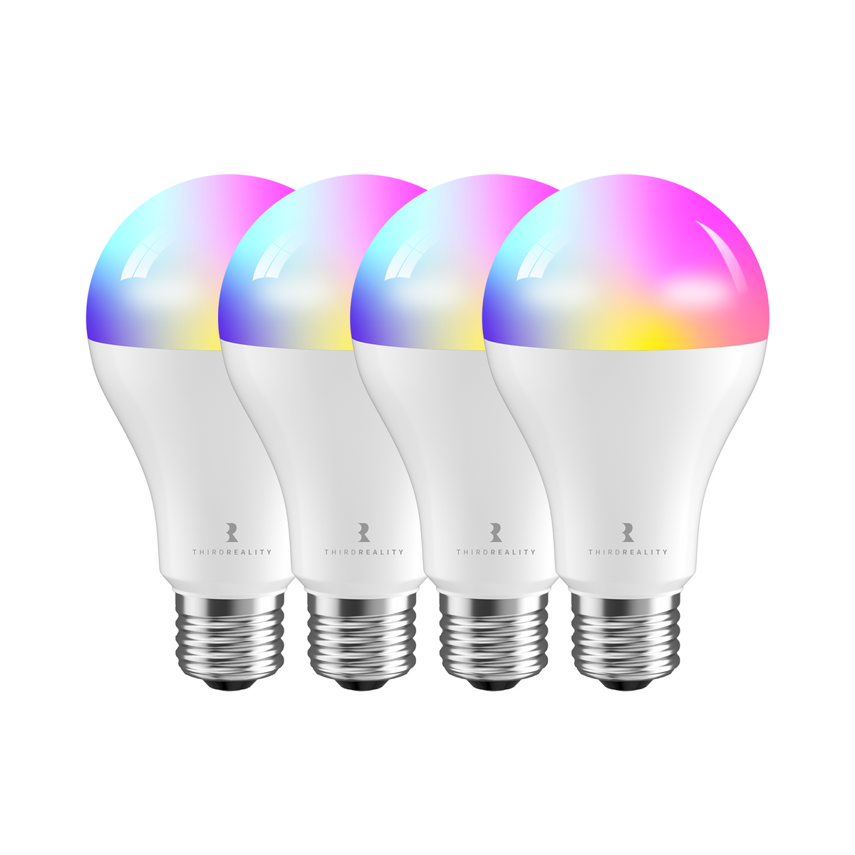 Four THIRDREALITY Smart Color Bulb ZL2 A21 bulbs shown together for the 4-Pack option.